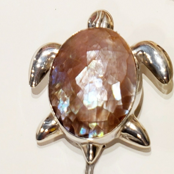 Chris Bales Jewelry - Chris Bales Cracked Mother of Pearl Pin or Pendant